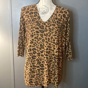 Time and Tru leopard print top, size small, good used condition
